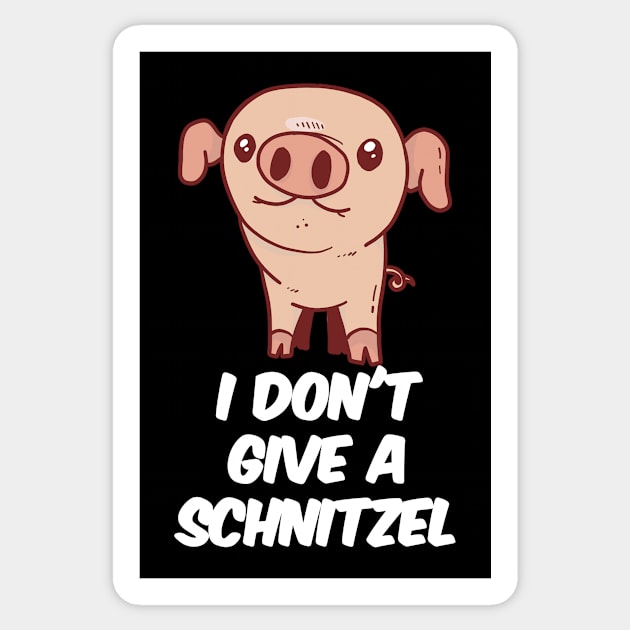 I Dont Give A Schnitzel Sticker by Urban_Vintage